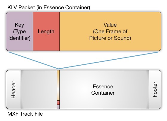 MXF Track File Showing KLV Packet